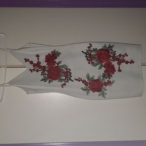 Fashion Nova embroidered floral mini dress